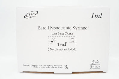 DPS 100000000125 Bare Hypodermic Syringe Luer Lock 1ml - Box of 52